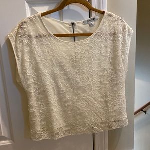 Forever 21 cream color floral top